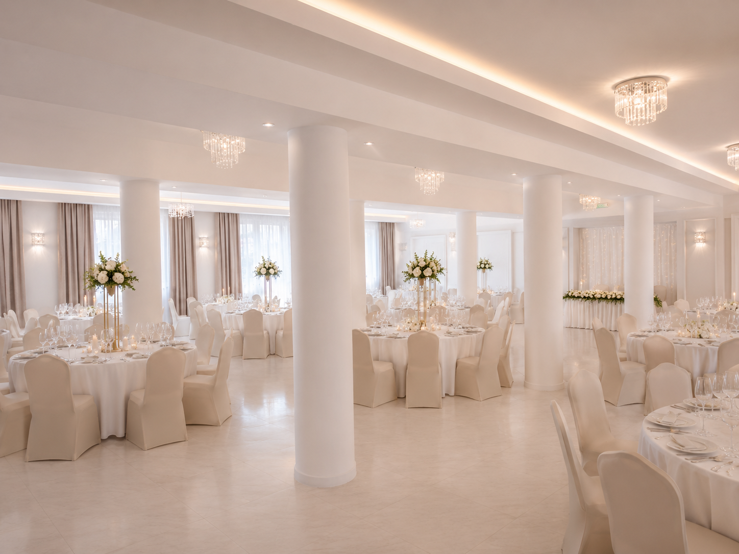 Elegancko przygotowana sala bankietowa Hotelu SEN