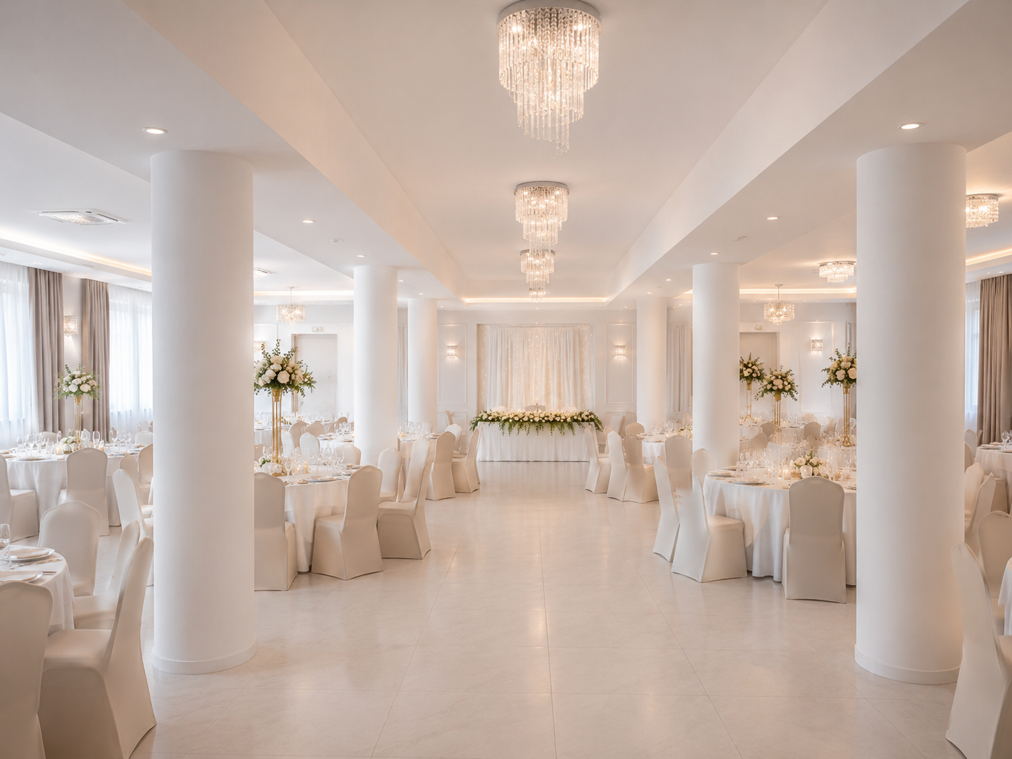 Udekorowana sala bankietowa Hotelu SEN